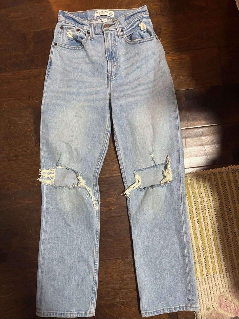 Abercrombie 90s straight ultra high rise jeans curve love